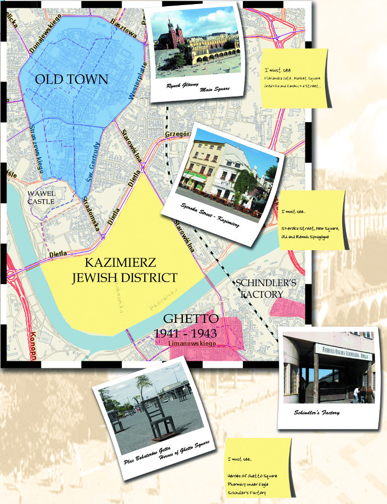 Map of Trip - Krakow Old Town, Kazimierz, Ghetto
